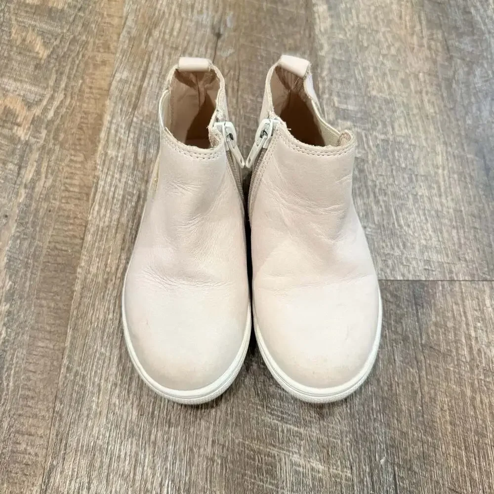 Consciously Kids Light Pink Leather Booties size 7 little kids